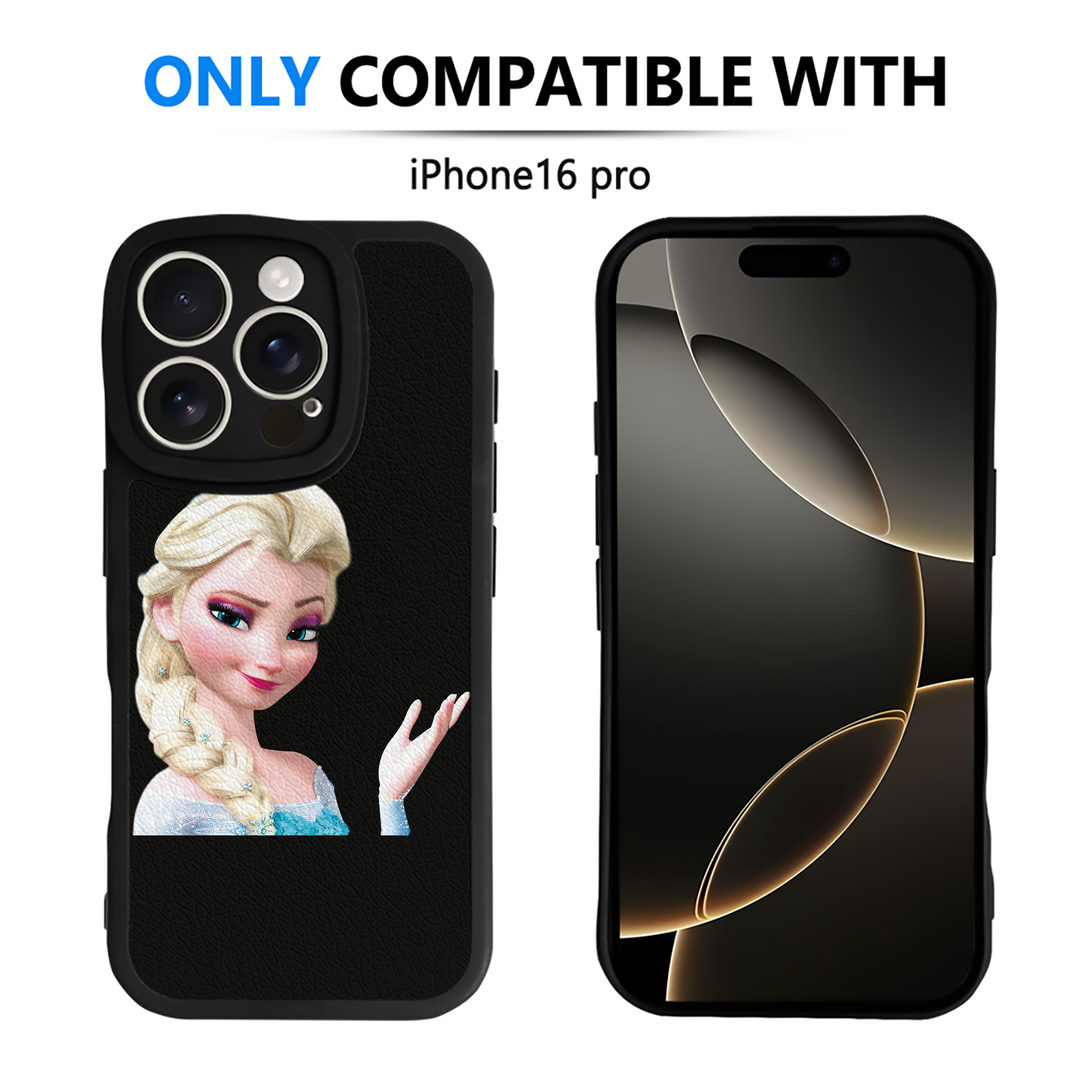 （画像用） アナと雪の女王 アンナ エルサ Frozen Anna Elsa 【iPhone 16シリーズ対応】シリコンスマホケース（レザー調） 材質：シリコン